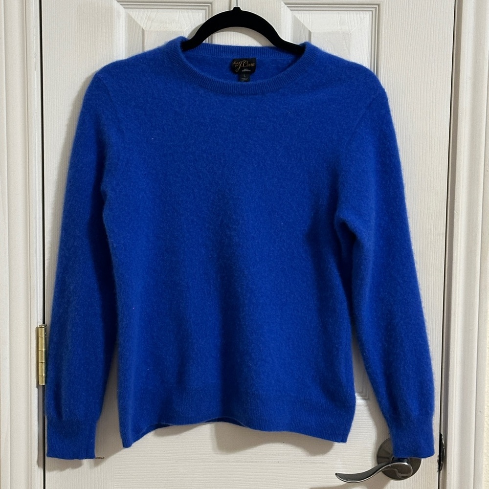 Blue J Crew Cashmere sweater size L